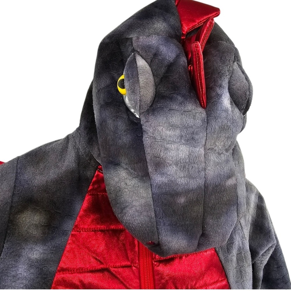 Ministry of Rascals 4T Gray Red Full Body Dragon Halloween Costume - Picture 2 of 7